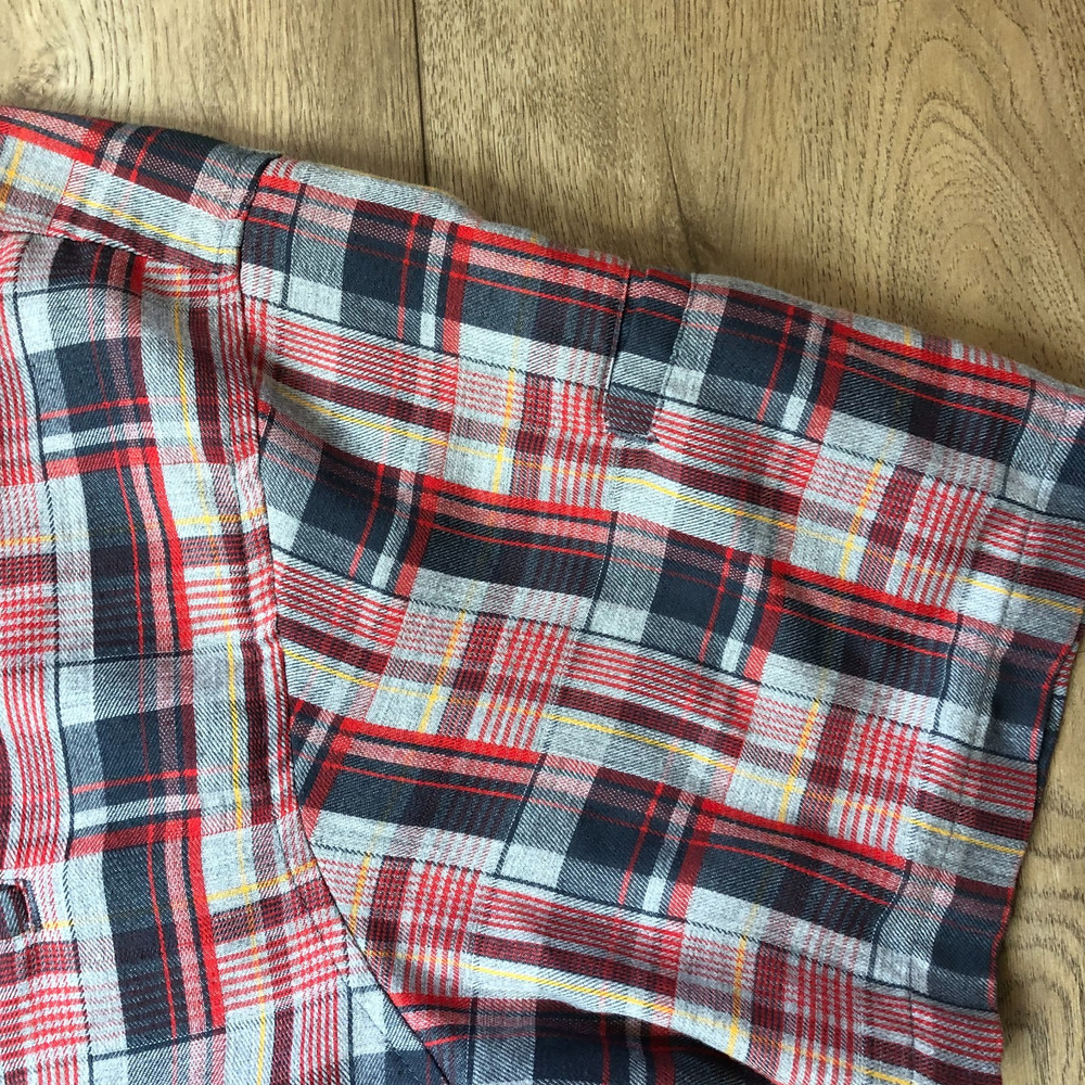 Vintage Bugle Boy Button Up Shirt Men’s Size XL Short Sleeve Plaid Y2K Preppy - Picture 3 of 8